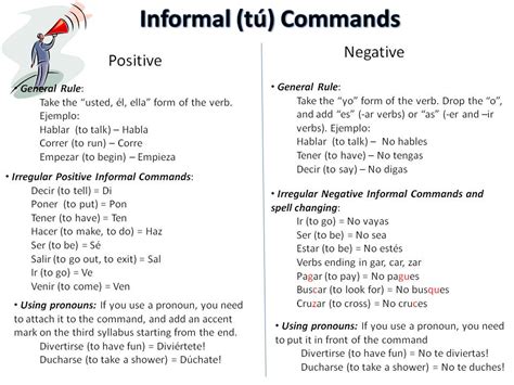 Spanish 2, Familiar commands, Lesson 11.1 Flashcards .